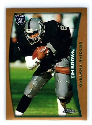 1998 Topps Chrome #132 Tim Brown Oakland Raiders - Image 1 of 2