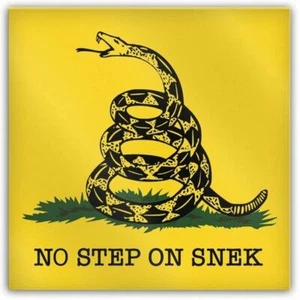 NO STEP ON SNEK Metal Magnet, 2" Funny Gadsden Snake Flag Meme Don't Tread on Me - Picture 1 of 1