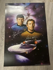 Star Trek PSA William Shatner und Leonard Nimoy Autogramm Brad Long Art 60/199 - Bild 1 von 4