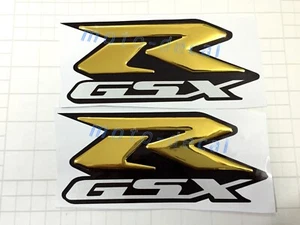 Raised 3D Chrome For GSXR750 600 1000 Gold Streak Decals Fairing Sticker Bling - Picture 1 of 3