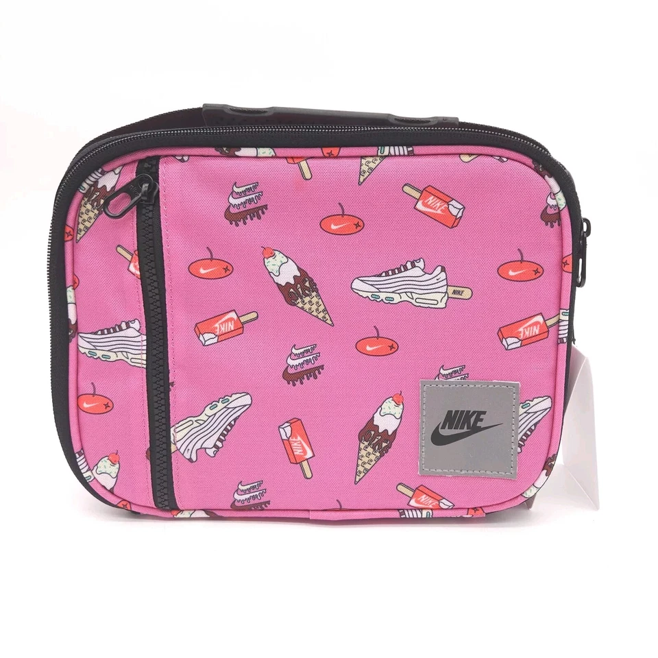 Nike Swoosh Hard Shell Lunch Box 4L Playful Pink Insulated School Bag