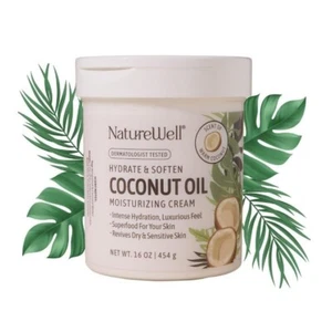 Crema hidratante de aceite de coco virgen extra Naturewell 16 oz - nueva - envío gratuito - Imagen 1 de 8
