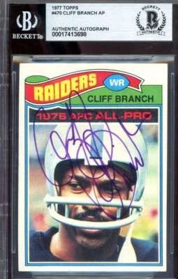 Cliff Branch Beckett BAS Signed 1977 Topps 1976 All Pro Autograph - Image 1 of 2