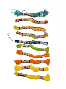 10 Knäuel Prisma Baumwolle Stickgarn gelb orange grün bunte Farben - Bild 1 von 7