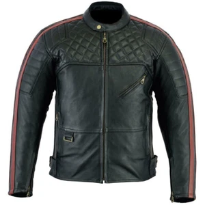 Chaqueta de cuero para hombre BGA motociclistas Baron Touring cuero de vaca genuino CE - Imagen 1 de 5