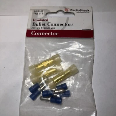 Insulated Crimp-On Pin Connectors 9-Pack #640-3047 by RadioShack - Image 1 of 2