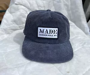 MADE - JACKSON HOLE WYOMING cappello berretto vintage in velluto a coste marca Brist Blanks regolabile Uomo - Foto 1 di 10