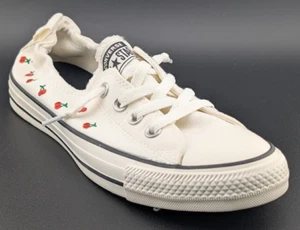 Zapatillas Converse Chuck Taylor All Star Shoreline para mujer talla 8 blancas cerezas - Imagen 1 de 10
