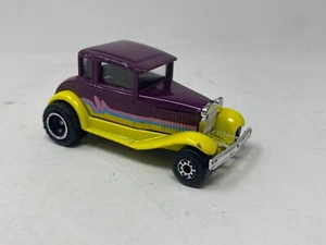 Vintage Matchbox Car - Ford Model A Purple & Yellow Hot Rod 1979 - Picture 1 of 10