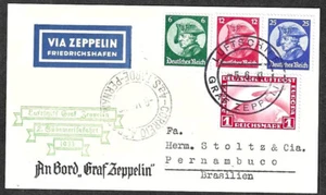 Zeppelin LZ 127 "2.Südamerikafahrt 1936" BORDPOST gest. 5.6.33 - Bild 1 von 3