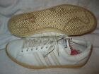 Vintage Adidas white leather athletic/tennis shoes made in France men's size 11