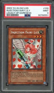 PSA 9 - 2003 YU-GI-OH! LOD-LEGACY OF DARKNESS 100 INJECTION FAIRY LILY - Picture 1 of 2