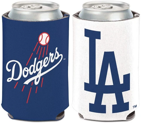Los Angeles Dodgers Logo Can Koozie Holder Collapsible Free Shipping! 2 Sides Cover