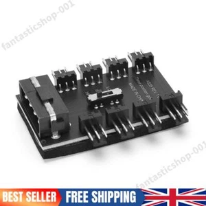 PC Speed Controller Adapter 3-level 12V Power Supply Cooler for 8-way Fans - Afbeelding 1 van 8