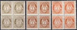 2000 Norway 1909-19, NK 96-98 Posthorn MNH, MI 75a-77a, SC #74-76. - Picture 1 of 1