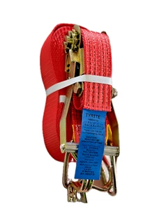 TYRITE - Heavy Duty Ratchet Straps 50mm x 9m - LC 2500kg - RED - Pack of 5 - Picture 1 of 8