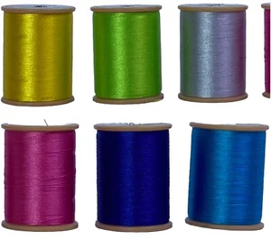 6 Ultimate NEON Coats & Clark Embroidery All Purpose Thread 300 Y 266 7260 Spool - Picture 1 of 18