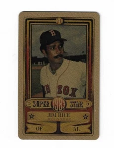 1983 Perma Graphics Gold Jim Rice Credit Card Size Plastic Baseball Card - Picture 1 of 2