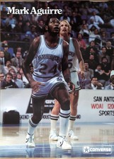 Original Vintage Mark Aguirre Poster circa:1980 NBA Basketball Converse NEW WOW!