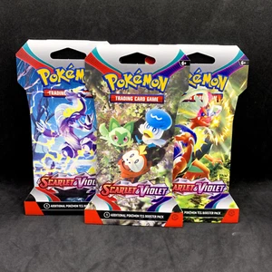 Pokémon JCC - x1 Paquete de Refuerzo con Mangas Escarlata y Violeta - Nuevo/Sellado de Fábrica - Imagen 1 de 1