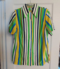 Roaman's Women's Retro Short Sleeve Shirt 70's Polyester