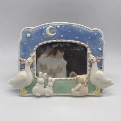 Carpenter Ceramic Picture Frame Animals Starry Night 5 1/2 x 4 - Image 1 of 4