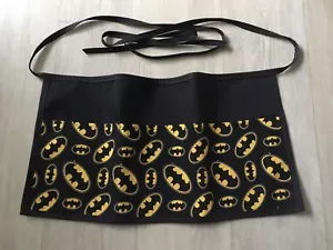 Black Waitress Apron Batman, Super Heroes 3 Pockets Server Restaurant Cute Janet - Picture 1 of 4