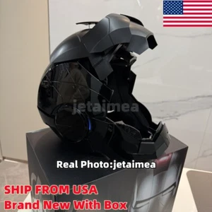 AUTOKING Iron Man All Balck Cool MK5 Mask 1:1 Helmet Wearable Voice-control Auto - Picture 1 of 15