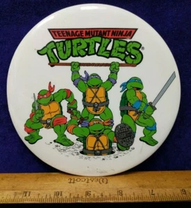 Classic Teenage Mutant Ninja Turtles Pin Button Vintage Retro 90s Nostalga - Picture 1 of 5