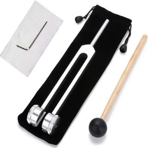 128Hz Healing Tuning Fork with Hammer Sound Therapy Hot Musical Instrument P2J7 - Picture 1 of 13
