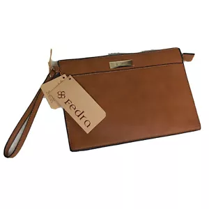 Fedra Womens Caramel Wristlet Handbag Purse Brazilian Design  NWT - Picture 1 of 5