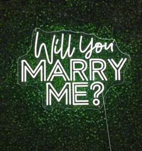 Custom Will You Marry Me LED Neon Sign, Birthday, Wedding Sign, Neon Art, Gift - Foto 1 di 9