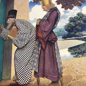 1925 Original Maxfield Parrish Print Knave Of Hearts King & The Chancellor - Picture 1 of 3