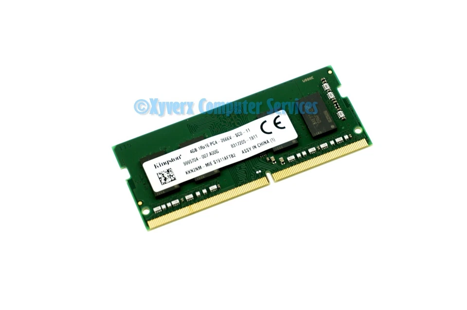 KKN2NM-MIES1911AFTB2 OEM KINGSTON MEMORY LAPTOP 4GB 1RX6 PC4-2666V-SC0-11 (CA64) - Image 1 of 2