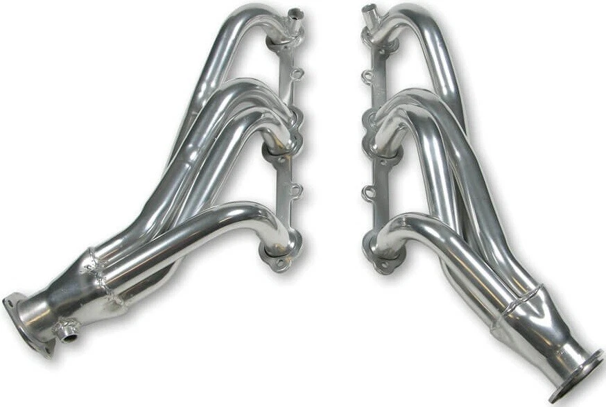 CABEZALES CORTOS FLOWTECH, TUBOS DE 1,5", COLECCIONISTAS DE 2,5", PLATA, CHEVY K1500 1988-1991 Foto 1 de 1