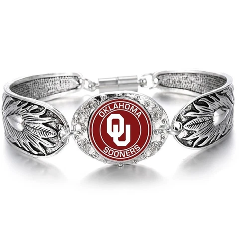 University Of Oklahoma Sooners Women's Sterling Silver Bracelet w Gift Pkg D3 Cover