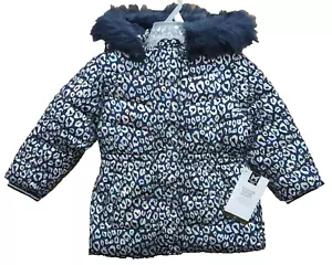 Member's Mark Toddler 3T Removable Faux Fur Trim Hood Puffer Jacket Navy - Picture 1 of 11