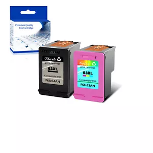 63XL Ink Cartridge for HP Deskjet 2130 3630 Officejet 3830 4650 ENVY 4510 4520 - Zdjęcie 1 z 19