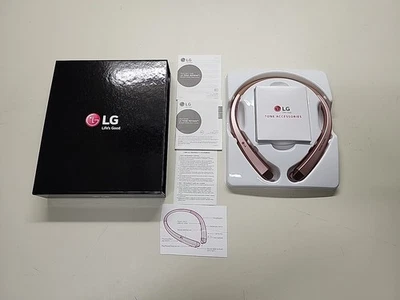 LG Tone Infinim HBS-910 Bluetooth Headset Harmon Kardon Sound Pink *Tested* Nice - Image 1 of 4