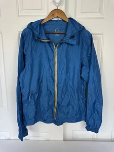 Sierra Designs Men’s Hooded Rain Jacket Wind Breaker Full Zip Blue Size Medium - Picture 1 of 6