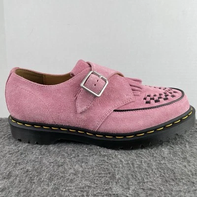 Dr. Martens Ramsey Monk Kiltie Pink Loafers Suede Monkstrap Creepers Men's Sz 11 - Image 1 of 4