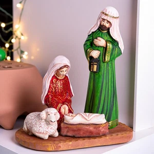 Wooden Hand carved Nativity Set - handmade Christmas home decoration indoor - Picture 1 of 10