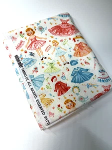 OOP Paper Dolls by Michael Miller Fabrics Flannel #F-1628 Sew Craft Quilt Rare - Picture 1 of 3