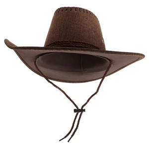 Foldable Western Cowboy Hat Beach Cowboy Sun Hat Women Men Cowgirl - Picture 1 of 12