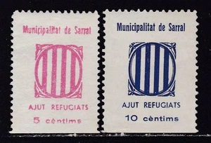 España - Guerra Civil - Sarral - Edifil 7-9 - Ajut refugiats - MNH - Picture 1 of 2