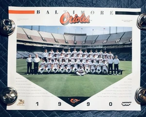 Póster fotográfico del equipo Baltimore Orioles 1990 Cal Ripken Jr. Imagen de equipo 17”x22” - Imagen 1 de 2