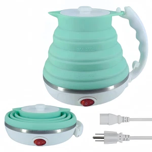 Travel Electric Kettle - Portable Collapsible Food Grade Silicone Tea Kettle - Picture 1 of 8