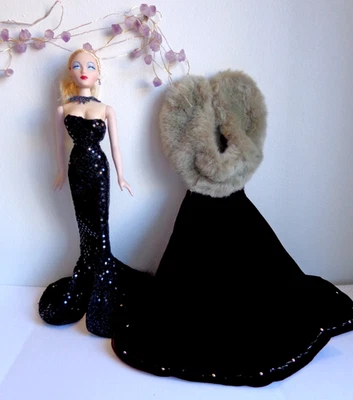 Ashton Drake Mel Odom Blond Gene Doll in Fancy "SPARKLING SEDUCTION" w Faux Fur - Image 1 of 4