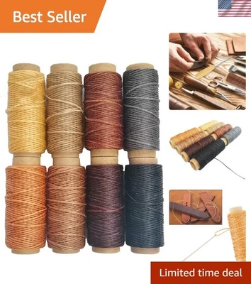 264 Yards of 150D Waxed Leather Sewing Thread - 1mm, 8 Colors for DIY Projects - Image 1 of 4