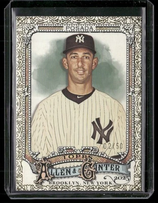 Jorge Posada 02/50 2025 Topps Allen & Ginter Gold Filagree 纽约洋基队 #182 — 第 1/2 张图片
